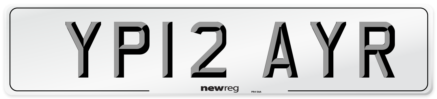 YP12 AYR Number Plate from New Reg